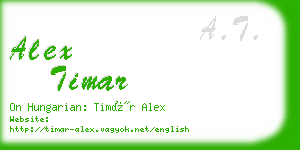 alex timar business card